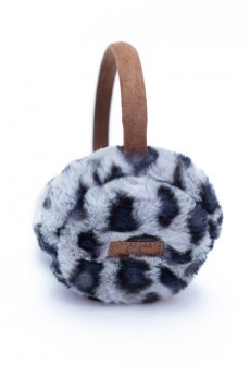 Grey Leopard Print Earmuffs by C.C.