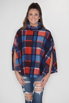 Plaid Poncho by Cherish