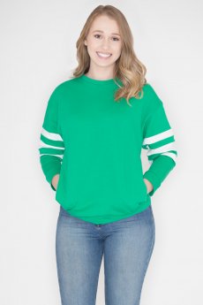 Striped Sleeve Sweatshirt by Cherish