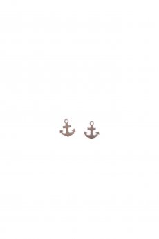 Silver Anchor Earrings by Must Have