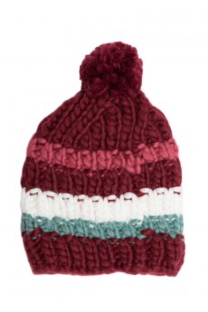 Striped Pom Beanie by Leto