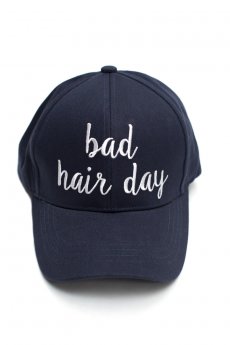 Navy Bad Hair Day Cap by C.C.