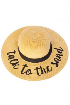 Talk To The Sand Straw Hat by C.C.