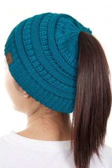 Messy Bun Beanie Tail by C.C.