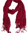 Burgundy Crinkle Scarf by Do Everything in Love