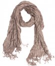 Taupe Crinkle Scarf by Do Everything In Love