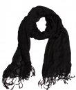 Black Crinkle Scarf by Do Everything In Love