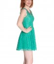 Lace Flared Dress with Beaded Neckline by Yetts