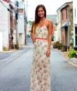 Floral Print Maxi Dress by TCEC