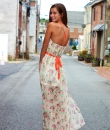 Floral Print Maxi Dress by TCEC