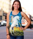 Rainbow Cowboy Cat Tank Top by Bear Dance