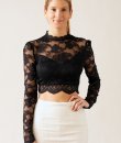 Zippered Lace Crop Top by NikiBiki