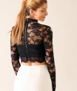 Zippered Lace Crop Top by NikiBiki