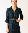 Plaid Button Down Shirt Dress by Vanilla Bay