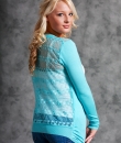 Lace Back Cardigan by TCEC