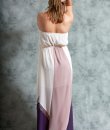 Lace Accent Color Block Maxi Dress by Ya Los Angeles