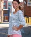 Checkered Blouse With Exposed Zipper Back by Pink Owl