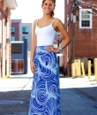 Abstract Swirl Maxi Skirt by Diosa