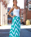 Chevron Maxi Skirt by Blue S