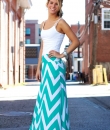 Chevron Maxi Skirt by Blue S