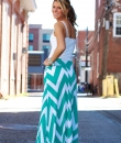 Chevron Maxi Skirt by Blue S