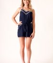 Embroidery Trim Tape Romper by NikiBiki