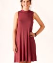 Mock Neck Swing Dress by Cherish