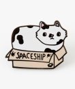 Cat Spaceship Enamel Pin by Punky Pins