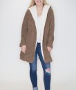 Hooded Shearling Coat by She and Sky