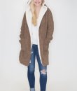 Hooded Shearling Coat by She and Sky