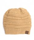 Camel Fuzzy Lining Beanie by C.C.