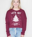 Get Lit Christmas Crop Top by Bear Dance