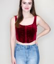 Velvet Corset Top by Bear Dance