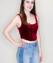 Velvet Corset Top by Bear Dance