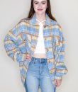 Oversized Plaid Shacket by Timing