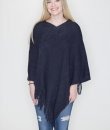 Striped Knit Poncho by Ruggine