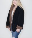 Mocha Reversible Sherpa Hoodie Jacket by Love Tree