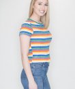 Rainbow Stripe Knit Top by She and Sky