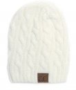 Ivory Cable Knit Beanie by C.C.