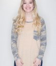 Camouflage Color Block Raglan by Fantastic Fawn