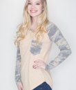 Camouflage Color Block Raglan by Fantastic Fawn