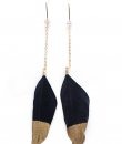 Black Feather Earrings by New Fashion