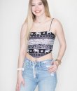 Elephant Print Crop Top by Bear Dance