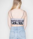 Elephant Print Crop Top by Bear Dance