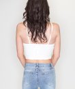 White Snap Cami Crop Top by Love Tree