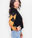 Mixed Argyle Cardigan by Timing