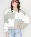 Diamond Checkered Sweater by Love Tree