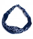 Navy Paisley Headband by Ellas