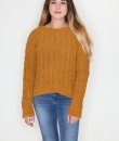 Camel Cable Knit Sweater by Love Tree