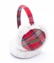 Red Plaid Earmuffs by CC